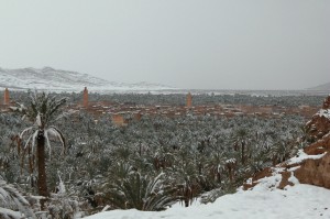 Eccezionale nevicata nel deserto del Sahara