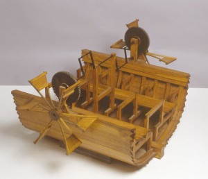 Le invenzioni di Leonardo da Vinci: la barca a pale