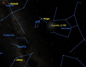 Pioggia di Meteore Liridi nella notte tra il 21-22 Aprile